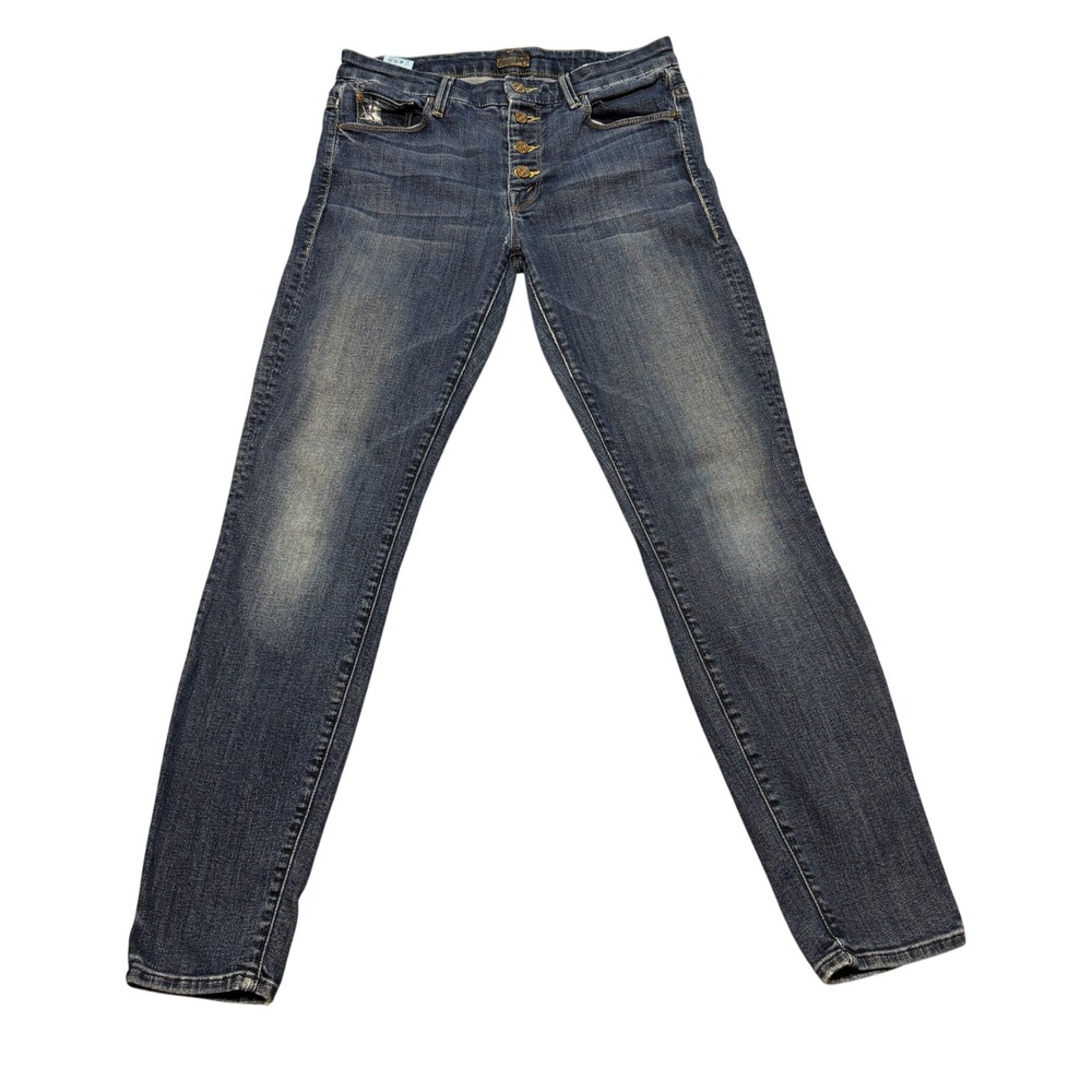Mother The Pixie Spellbound in Seattle Skinny Jeans Button Fly Blue Size 28